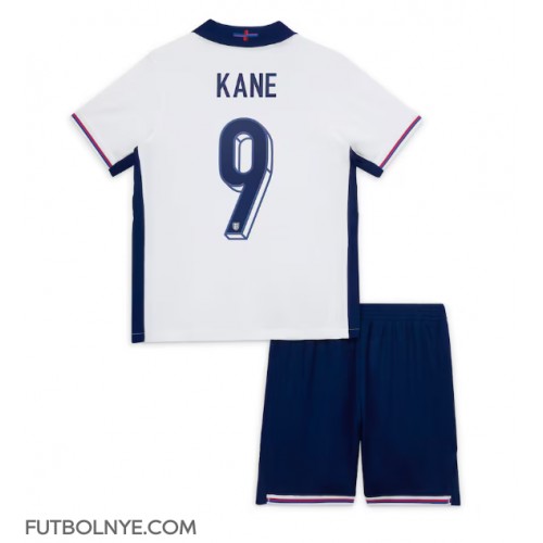 Camiseta Inglaterra Harry Kane #9 Primera Equipación para niños Eurocopa 2024 manga corta (+ pantalones cortos)